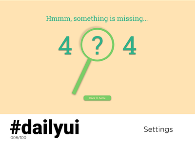 404 - Daily UI #008