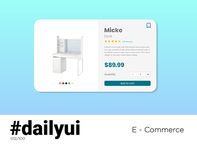 E -Commerce Shop - Daily UI #012