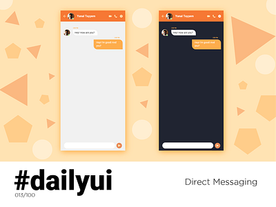 Direct Messaging - Daily UI Challenge #013 013 adobe xd app chat daily daily ui dailyui design direct direct messaging messaging mobile ui ui design ux