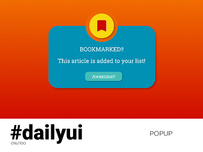 POP UP - Daily UI 016