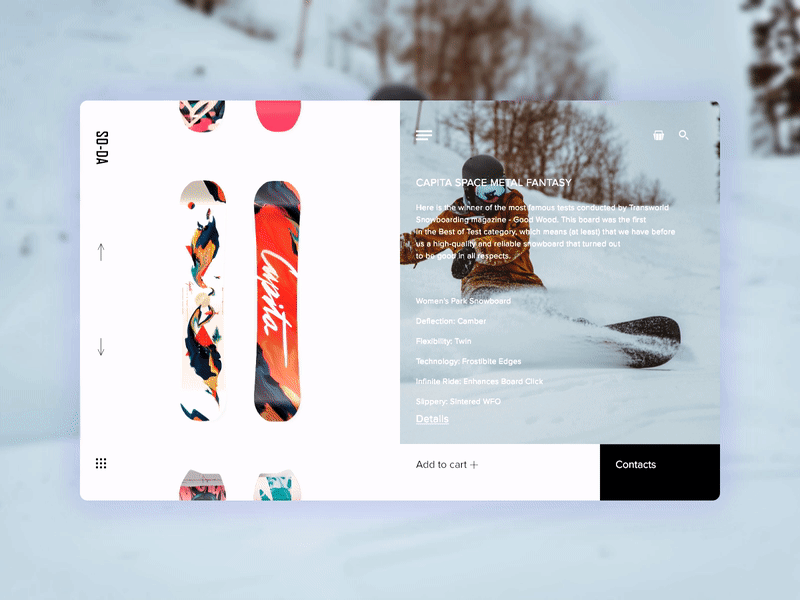 SO-DA snowboards magazine