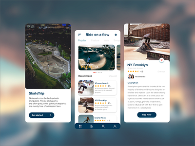 Skateparks app adobe xd app app design art booking design skateboard ui ui design web