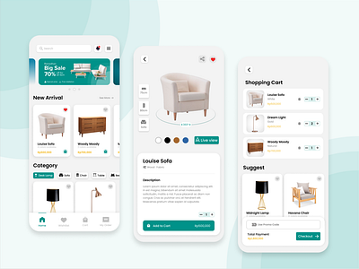 Mobile UI Design for Furniture