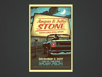 Angus & Julia Stone Commemorative Poster design gig poster illustration poster design