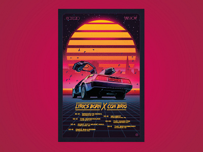 Lyrics Born X Con Brio – Fall Tour Poster design gig poster graphic design illustration poster design