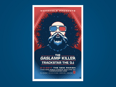 The Gaslamp Killer Poster – The New Parish design gig poster graphic design illustration poster design vector