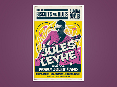 Jules Leyhe and the Family Jules Band Poster design gig poster graphic design poster design