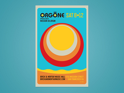 Orgone Poster – Brick & Mortar Music Hall design gig poster graphic design icon illustration poster design vector