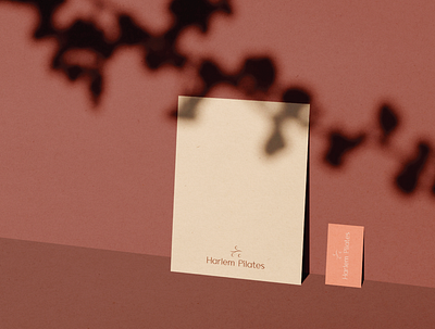 Harlem Pilates Stationery blush brand design branding branding agency business card business card design minimalism stationery stationery design