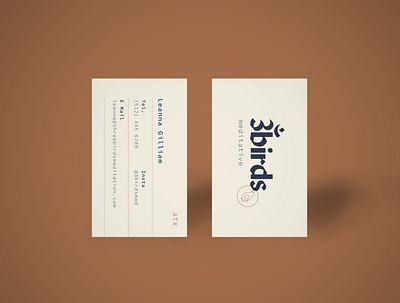 3birds Business Cards brand design brand designer brand identity branding branding agency business card design business cards logo logo concept logo design meditation stationery stationery design typography wellness yoga