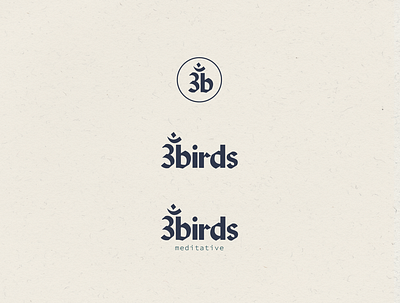 3birds Meditative Logo Suite brand design brand identity branding branding agency iconography logo logo concept logo design logo designer meditation sanskrit typography wellness yoga