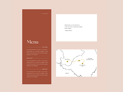 Wedding Menu and Map