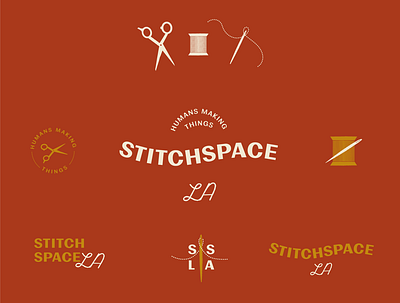 Stitchspace Logo Exploration art direction brand design branding branding agency branding concept california creative direction illustration logo logo concept logo design los angeles makers retro vintage