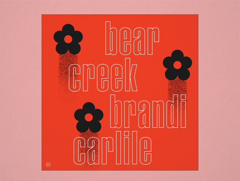 10x19 No.4 "Bear Creek" by Brandi Carlile 10x19 album album art album artwork album cover album cover design brandi carlile concept concept design conceptual floral folk redesign redesigned retro texture type typography