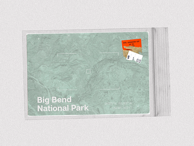 Big Bend National Park, Texas - Postcard Project concept conceptual desert minimalism minimalist national parks postcard postcard design postcards sanserif type typeface typehike typography