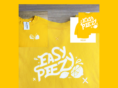 Easy Peezy, Lemon Squeezy // Final Product apparel apparel design apparel graphics apparel mockup fabric paint graphic design illustration lemons