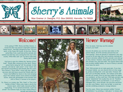 Sherry's Animals design graphic design ui web design website