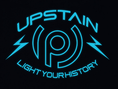 Upstain Wear Trade Mark Glow Blue In The Dark Tshirt Design