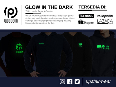 Upstain Wear Glow In The Dark Banner Promotion