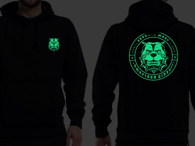 Upstain Wear American Pitbull Hoodie Glow In The Dark brand brands cloth clothing design dog pitbull upstain wear wear