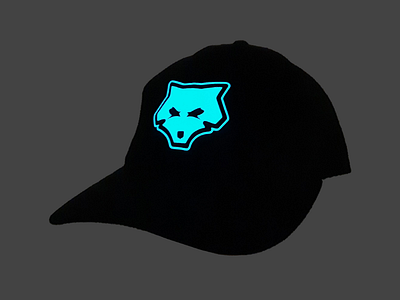Upstain Wear Black Caps Glow In The Dark Wolf Edition brand cap caps glow in the dark icon logo mascot realpict streetwear upstain wear wolf