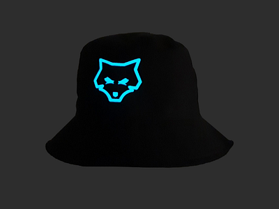 Upstain Wear Black Buckethat Glow In The Dark Wolf Edition