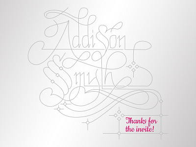 Jothish John - Dribbble Debut Shot addison smyth calligraphy debut shot jothish jothish john lettering