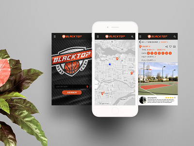Blacktop (basketball court finder app) app cards jothish jothish john material design mobile sketch ui ui design uiux user interface ux visual design