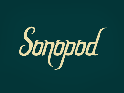 Sonopod Mastering audio mastering branding hand drawn logo logotype music typography