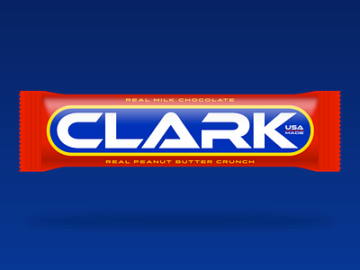 Clark boyer candy bar clark bar dribbbleweeklywarmup future retro milk chocolate peanut butter pittsburgh