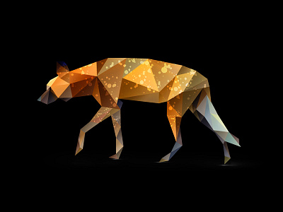 Wild African Dog animals cute animals dog dogs hyena low poly low polygon photoshop photoshop cc vector vector art wild african dog