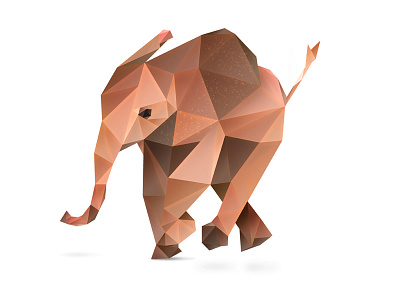 Elephant. african elephant animal animals cute animals elephant low poly low polygon photoshop photoshop cc safari vector vector art