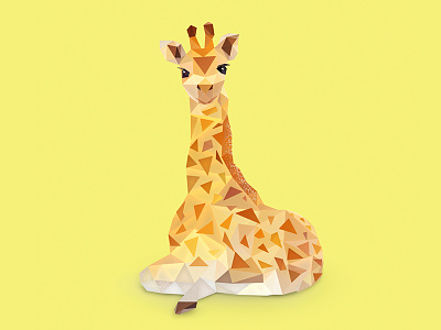 Giraffe. animals cute animals giraffe low poly low poly art low polygon photoshop photoshop cc safari vector vector art