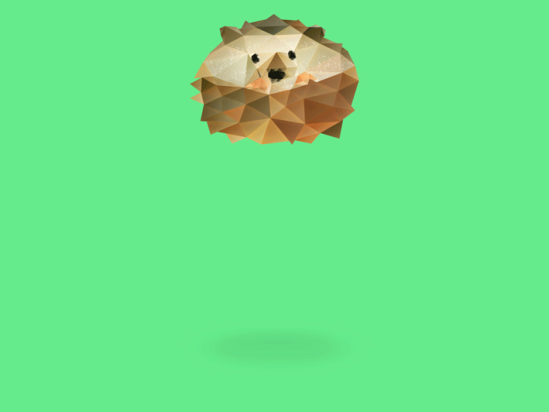 Hedgehog roll. animal animals cute animals hedgehog low poly low polygon photoshop photoshop cc porcupine vector vector art