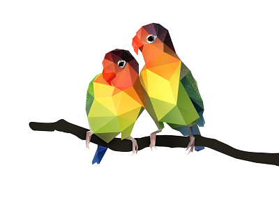Love Bird. animals bird birds cute animals love love birds low poly low polygon photoshop photoshop cc vector vector art