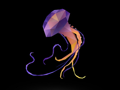 Man of War. animal animals cute animals fish jelly fish low poly low polygon man of war ocean photoshop cc vector vector art