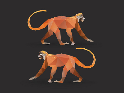 Quit monkeying around. animals cute animals gorilla low poly low polygon monkey photoshop photoshop cc red monkey vector vector art