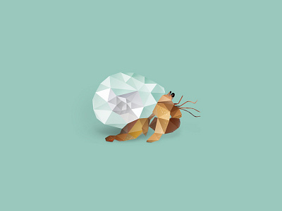 Hermit Crab. animals crab cute animals hermit crab hermit crabs low poly low polygon ocean photoshop sea vector vector art