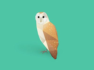 Barn Owl. animals barn owl bird birds cute animals low poly low polygon owl owls photoshop vector vector art