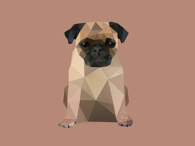 Pug. animals cute animals dog dogs dribbble low poly low polygon photoshop pug pugs puppy vector