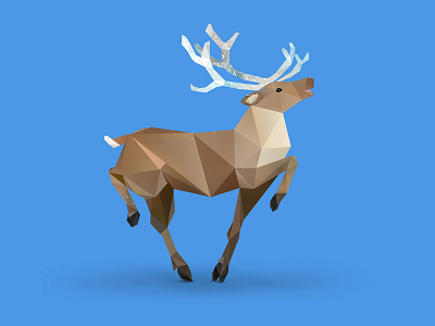 Prancer. animals christmas cute animals deer inspire low poly low polygon photoshop reindeer rudolph santa vector