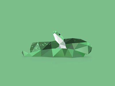 Green Tree Python. animal animals cute illustration inspire low poly low polygon photoshop python snake vector