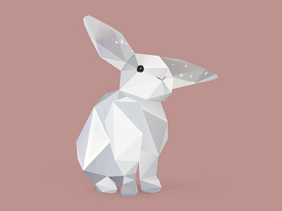 Lop Eared Rabbit. animals bunny cute animals illustration inspire low poly low polygon pets photoshop rabbit vector