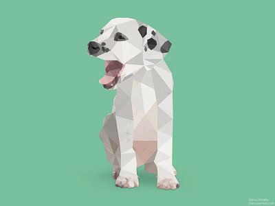 Dalmatian. adobe animals dog dogs dribbble illustration inspire low poly puppy ui