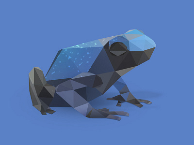 Poison Dart Frog. 3d animals cute animals dart frog frog frogs inspire logo low poly low polygon photoshop vector