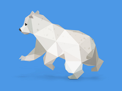 Cub. animal animals bear bears blue cute illustration low poly low polygon photoshop polar bear vector