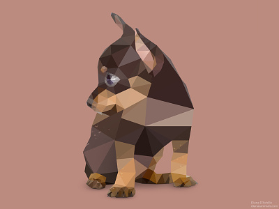 Chihuahua. animals chihuahua cute animals dog dogs low poly low polygon photoshop puppy vector