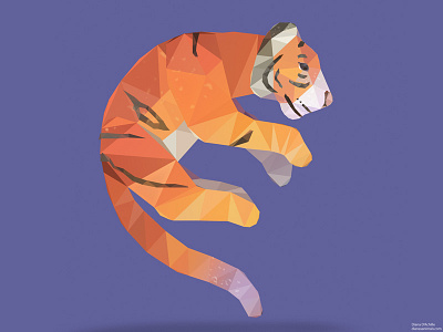 Siberian Tiger. animal animals fly flying illustration low poly low polygon photoshop siberian tigers tiger tigers vector