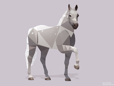 Lipizzaner. animal animals art cute horse logo low poly low polygon photoshop pony ui vector