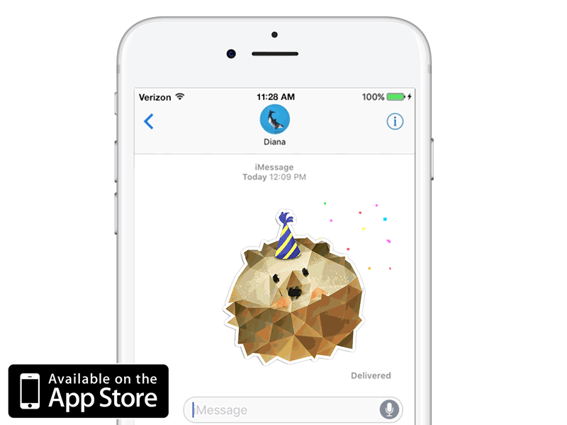 Diana DAchille Low Polygon iOS Animal Stickers animals illustration ios ios stickers low poly low polyon photoshop stickers ui xcode